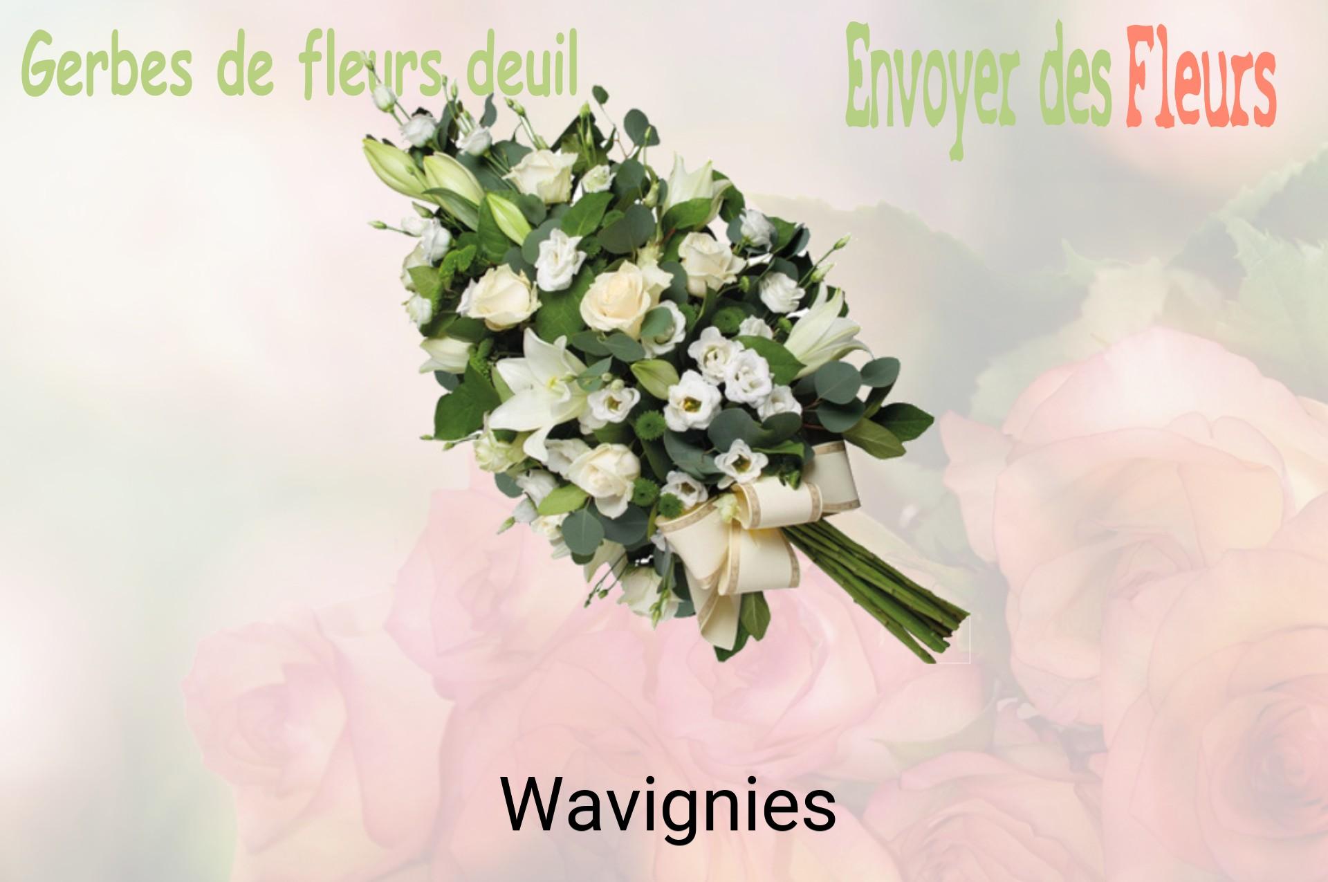 Gerbe de fleurs de deuil livrée à Wavignies